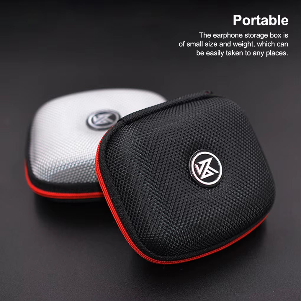 KZ Case Earphone Box Bluetooth Headset Case Square Portable Compression Headset Storage Case EVA Zipper Bag with Logo