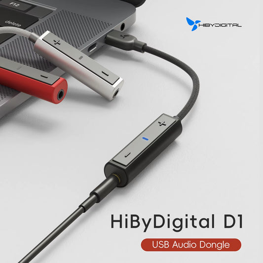 Hiby Digital D1 Type C Hifi Audio Dongle USB DAC Headphone AMP Pcm32Bit/384Khz 3.5Mm Output CS46L41 Sound Card for Android Win10